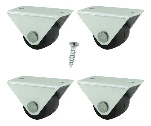 Imagem 1 de 6 de 4 Rodízio Rodinha Fixo Roda 20mm 30kg Altura 25mm